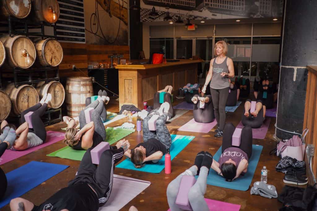 Barre at the Brewery event with Hartford Sweat